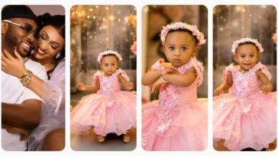 “Watching you grow has been the greatest gift of our lives”- celebrity couple, Olakunle Churchill and Rosy Meurer unveils daughter’s face as she turns 1 (Photos)