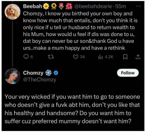 BBNaija Star, Chomzy Reacts After Being Slammed For Raising Her Husband's Ex-wife's Baby While The Mother Is Alive