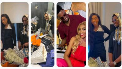 BBNaija: Anita And Topher Receive Money Cakes, Hermes Bags, Perfumes, Others From Tonita Shippers (VIDEO, PHOTOS)