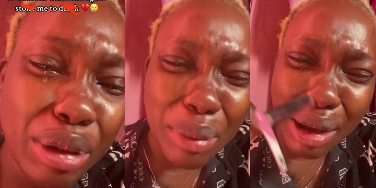 Lady weeps in pain as boyfriend dumps her