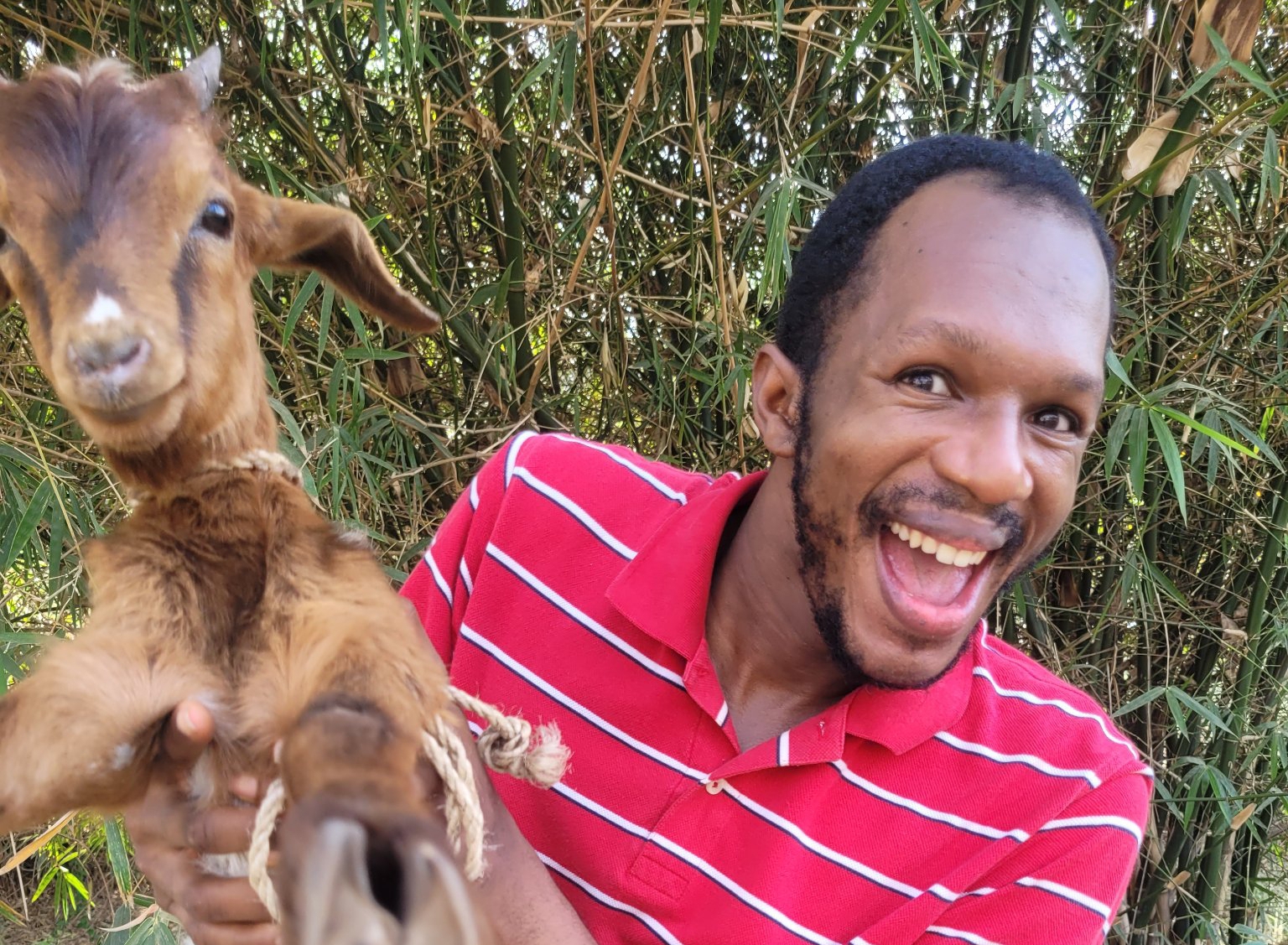 Daniel Regha leaves fans stunned as he embraces farming, poses with his goats