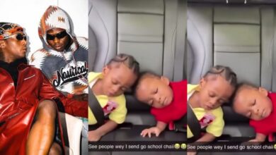 Adorable video of Mohbad's son and Bella Shmurda's son on their way school trends