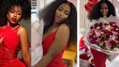 “I Love You With All My Heart Baby”- Mercy Eke Flaunts Lavish Valentine’s Gifts & Bundles Of Dollar from Her Partner (VIDEO)