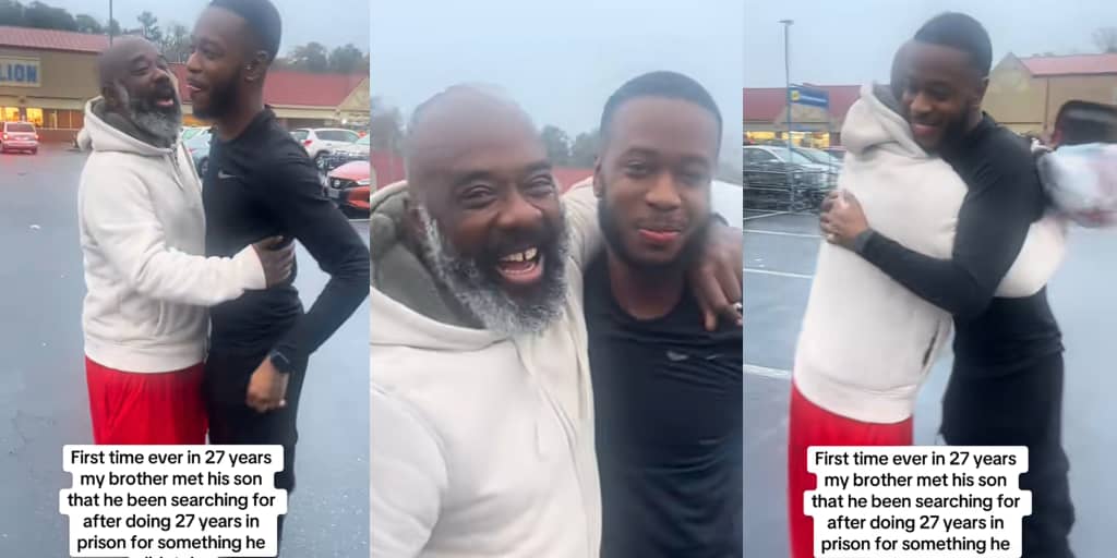 Man reunites with 27-year-old son after spending years in prison for a crime he didn’t commit